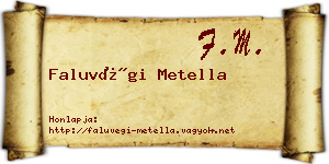 Faluvégi Metella névjegykártya